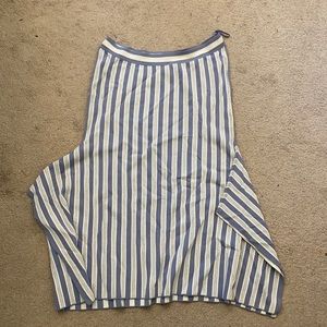 Baby blur & White midi Skirt